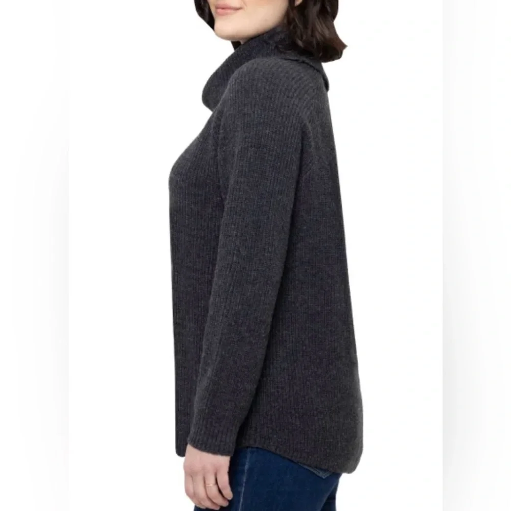 TAHARI Women's Cowl Neck Sweater in Dark Gray (NWT) - Picture 2 of 8